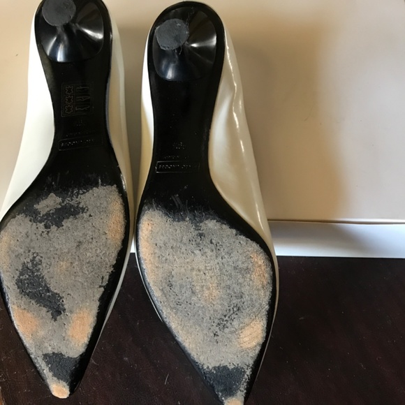 Marc Jacobs white leather size 39.5 (9) made in Italy kitten heels - Picture 3 of 4